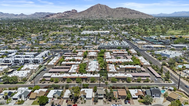 aerial overview of property's location with a mountainous background