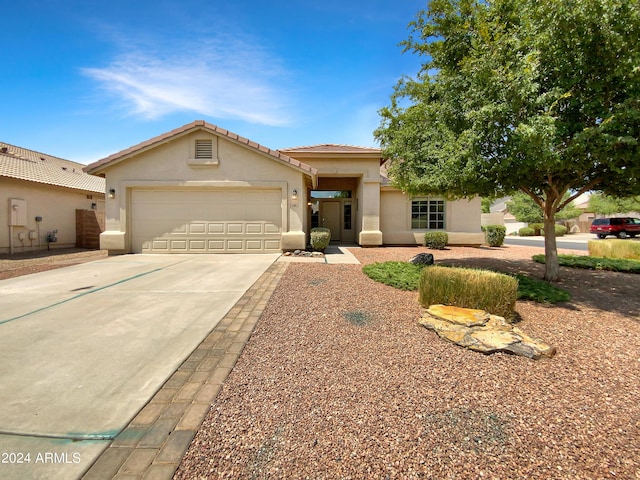 view of front of home featuring a garage