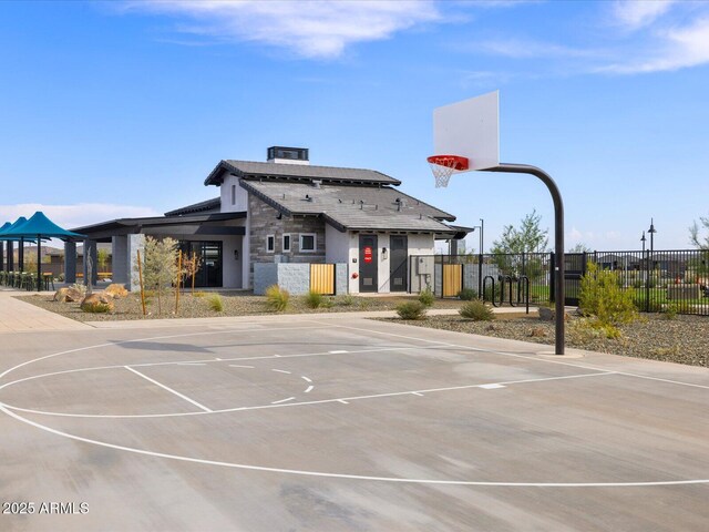 15997 W Bronco Trl, Surprise, AZ 85387 - view of basketball court featuring community basketball court and fence