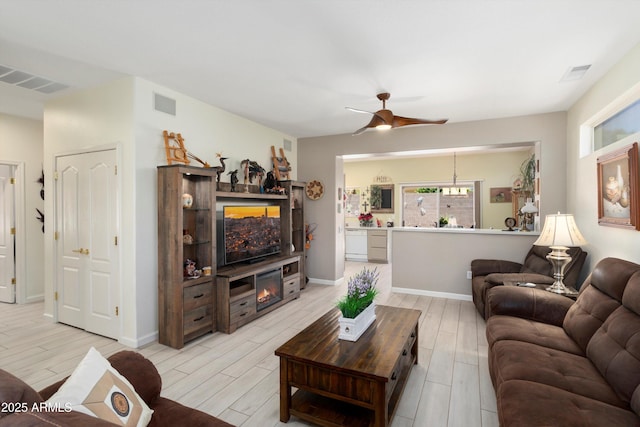 15790 W Arrowhead Dr, Surprise, AZ 85374 - living room with wood finish floors and ceiling fan