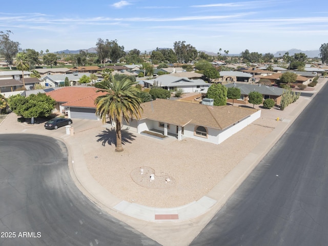 aerial view featuring a residential view