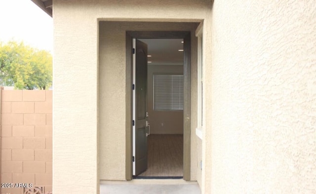 view of doorway to property