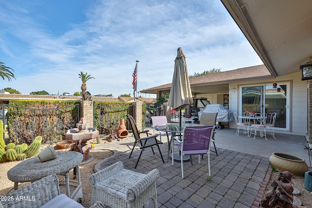 view of patio / terrace with outdoor dining space