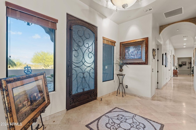 view of tiled foyer