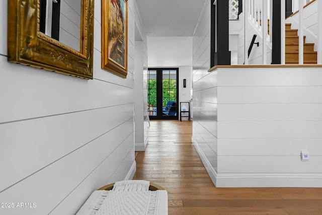 hallway featuring hardwood / wood-style flooring