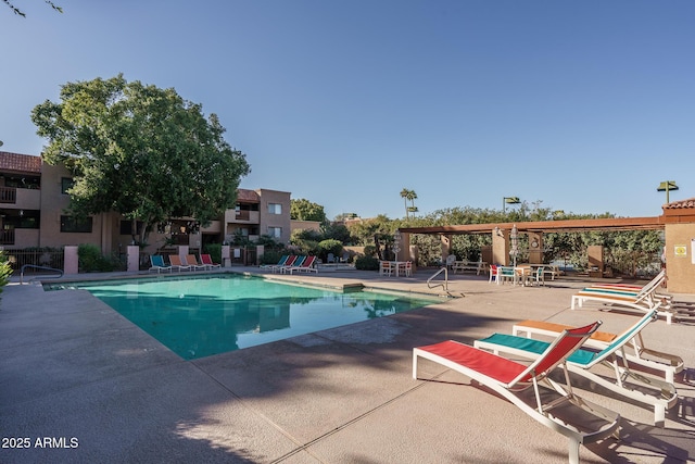 view of pool with a patio area