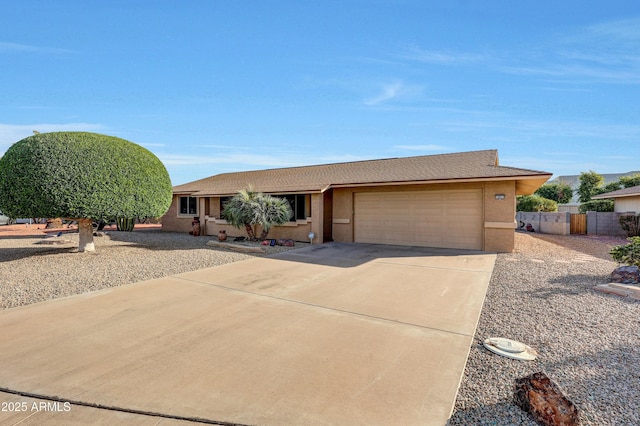 ranch-style house with a garage