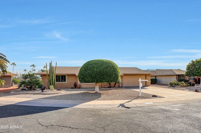 view of front facade with a garage