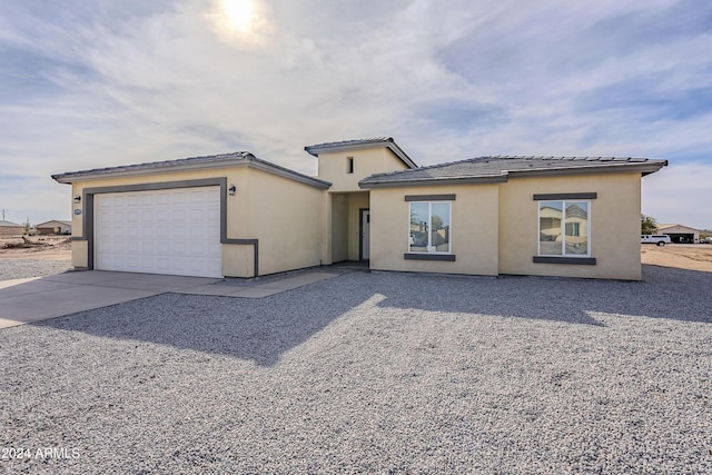 view of front facade with a garage