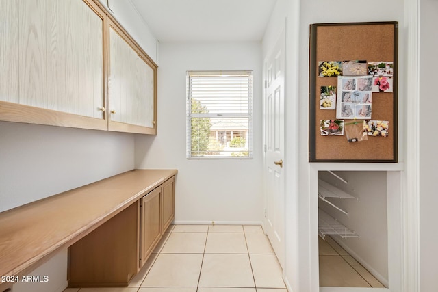 interior space with light tile patterned flooring