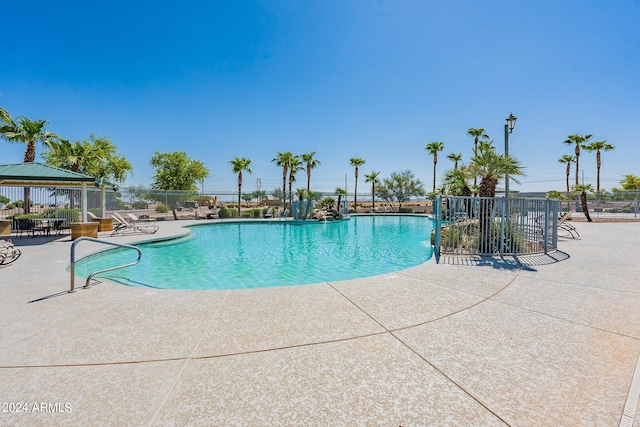 view of pool with a patio