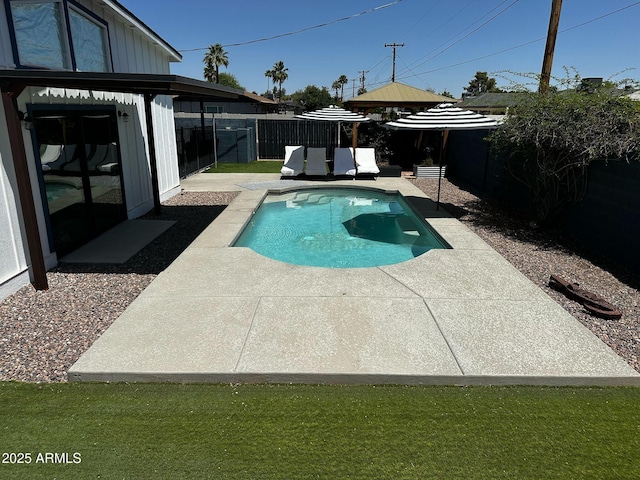 8155 E Columbus Ave, Scottsdale, AZ 85251 - view of swimming pool with a patio area and a fenced backyard
