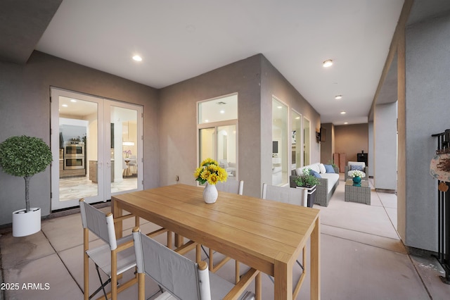 dining room with french doors