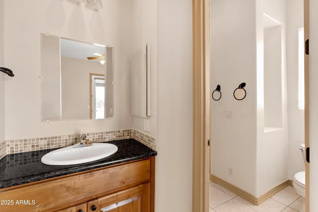11266 W Calle Con Queso, Casa Grande, AZ 85194 - bathroom with toilet, vanity, and tile patterned flooring
