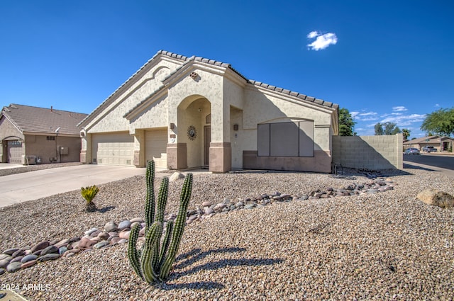 view of front facade with a garage