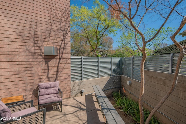 view of patio / terrace with a fenced backyard