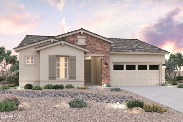 view of front of house featuring a garage