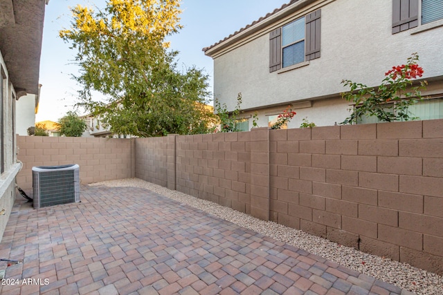 view of patio with central AC