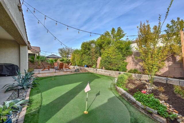 view of yard with a patio area