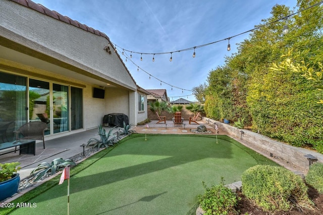 view of yard with a patio