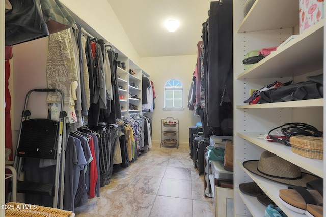 view of walk in closet