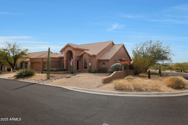 view of front facade with a garage