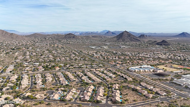 aerial view featuring a mountain view