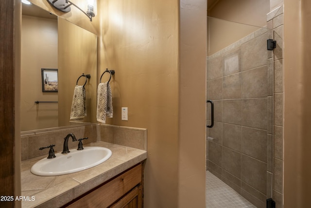 25031 N Paso Trl, Scottsdale, AZ 85255 - bathroom with vanity and a shower stall