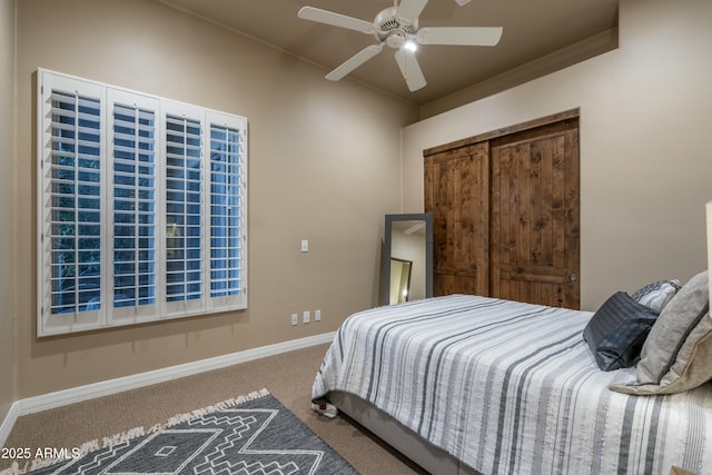 25031 N Paso Trl, Scottsdale, AZ 85255 - carpeted bedroom featuring baseboards and ceiling fan