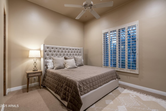 25031 N Paso Trl, Scottsdale, AZ 85255 - carpeted bedroom with baseboards and ceiling fan
