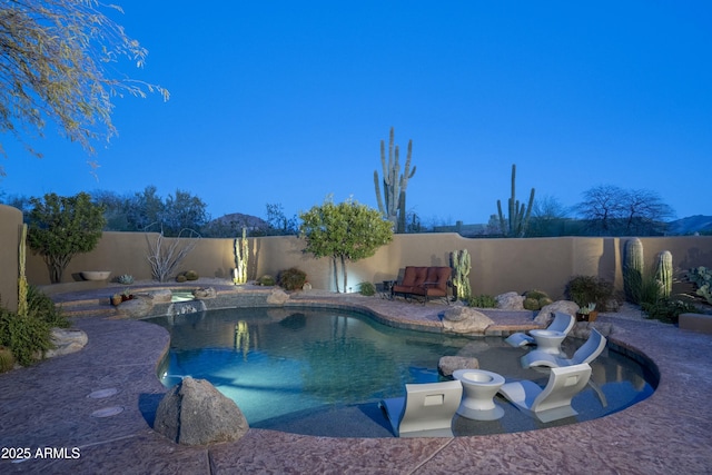 25031 N Paso Trl, Scottsdale, AZ 85255 - view of swimming pool with a fenced backyard, a fenced in pool, and a patio
