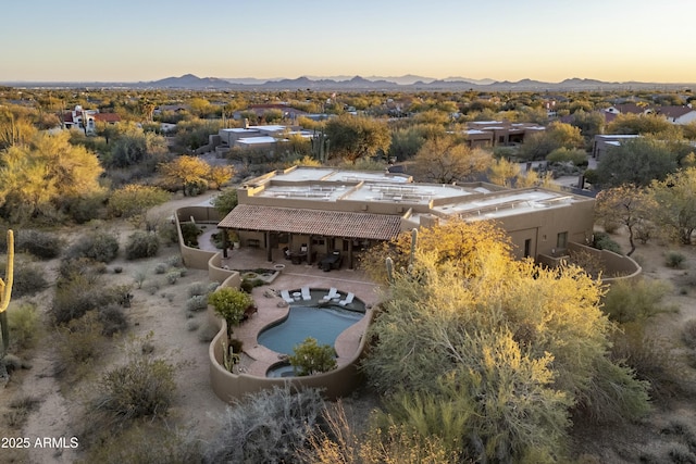 25031 N Paso Trl, Scottsdale, AZ 85255 - birds eye view of property with a mountain view