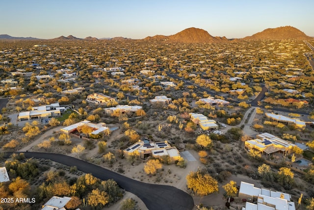 25031 N Paso Trl, Scottsdale, AZ 85255 - aerial view with a mountain view and a desert view
