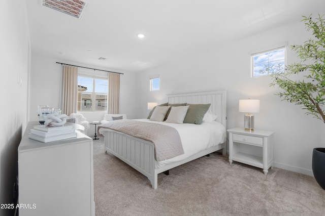 655 S Jacana Ln, Gilbert, AZ 85296 - bedroom featuring light carpet, recessed lighting, and baseboards
