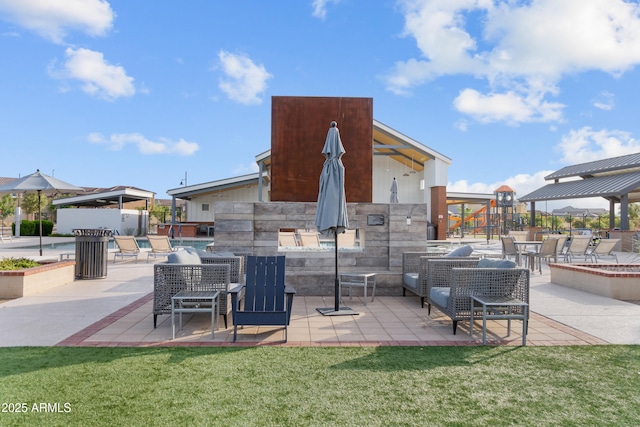 655 S Jacana Ln, Gilbert, AZ 85296 - view of patio / terrace featuring a gazebo