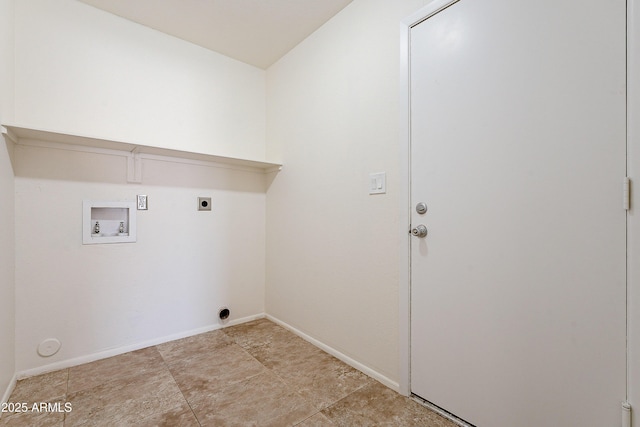 clothes washing area featuring electric dryer hookup, hookup for a gas dryer, and hookup for a washing machine