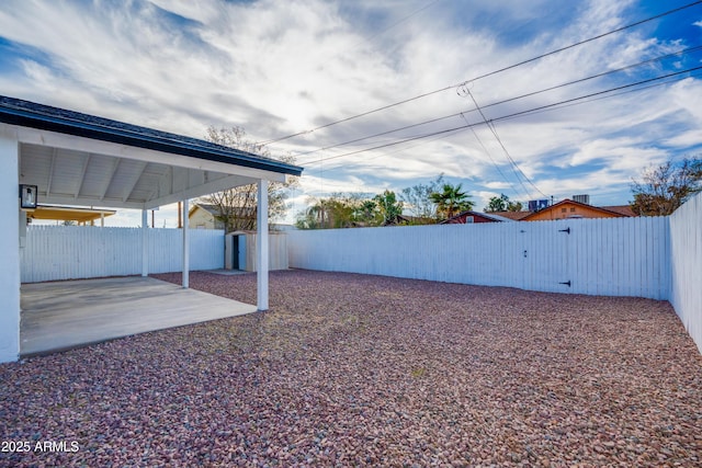 view of yard with a patio