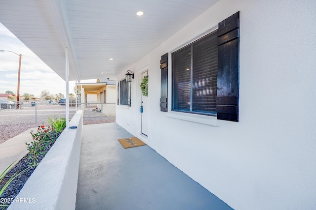 view of patio / terrace with a porch