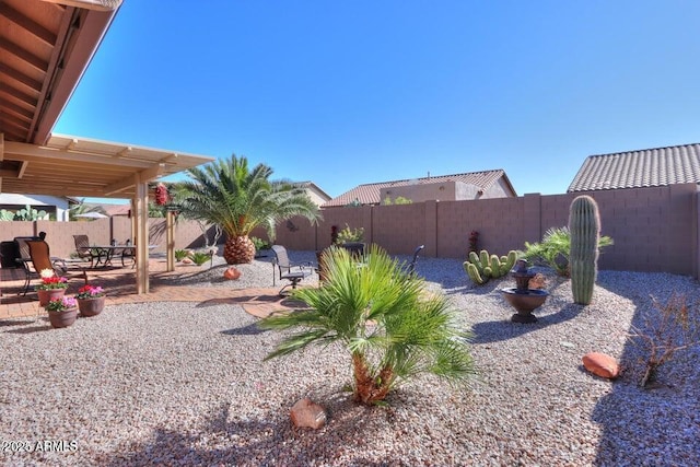 view of yard with a patio area