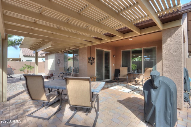 view of patio / terrace with a pergola