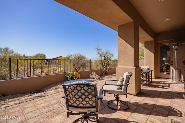 view of patio / terrace with fence