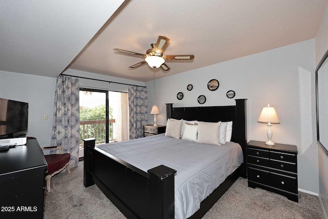 205 N 74th St Unit 248, Mesa, AZ 85207 - carpeted bedroom featuring a ceiling fan and a textured ceiling
