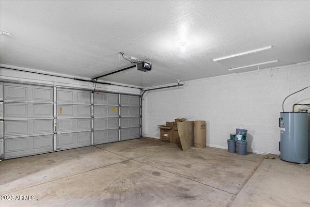 1736 E Bluefield Ave, Phoenix, AZ 85022 - garage featuring water heater, a garage door opener, and concrete block wall