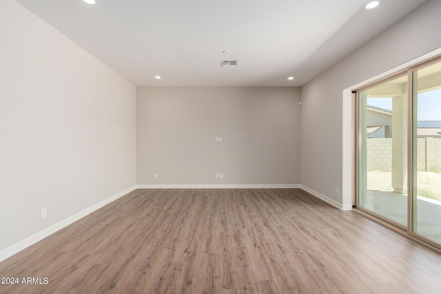 empty room featuring light hardwood / wood-style flooring