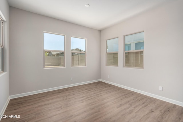 empty room featuring light wood-type flooring