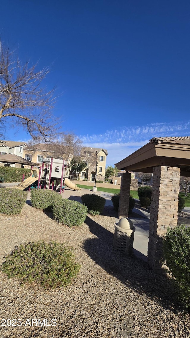 view of yard with playground community