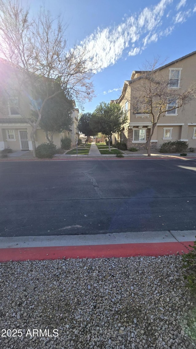 view of street with a residential view