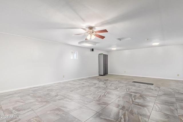 unfurnished room featuring ceiling fan