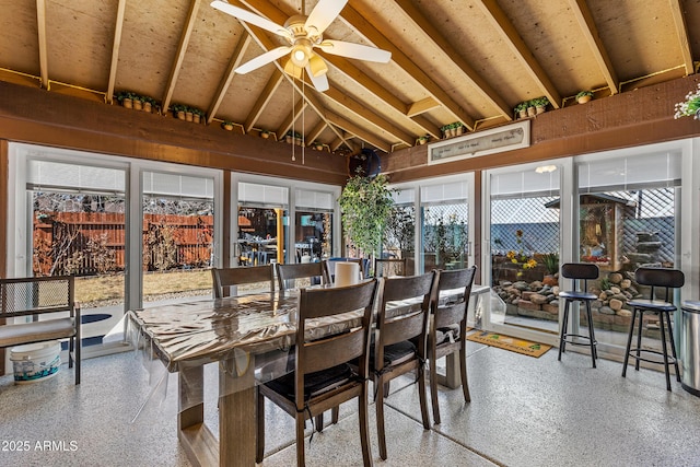 3207 N Steves Blvd, Flagstaff, AZ 86004 - sunroom with ceiling fan and lofted ceiling