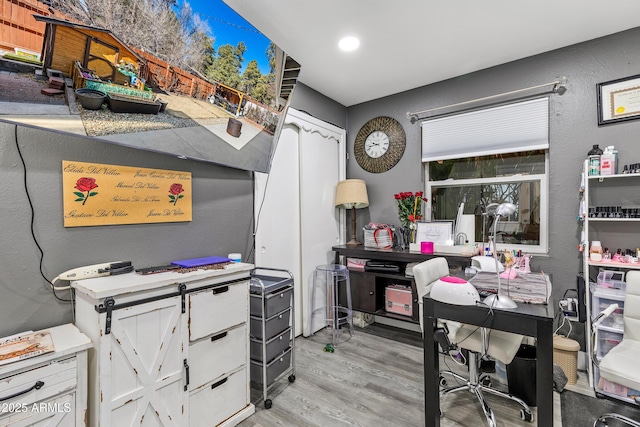3207 N Steves Blvd, Flagstaff, AZ 86004 - home office featuring light wood-type flooring